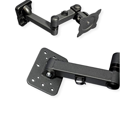 Roline zidni nosač za monitor, 5 spojeva, nosivost 25kg, crni