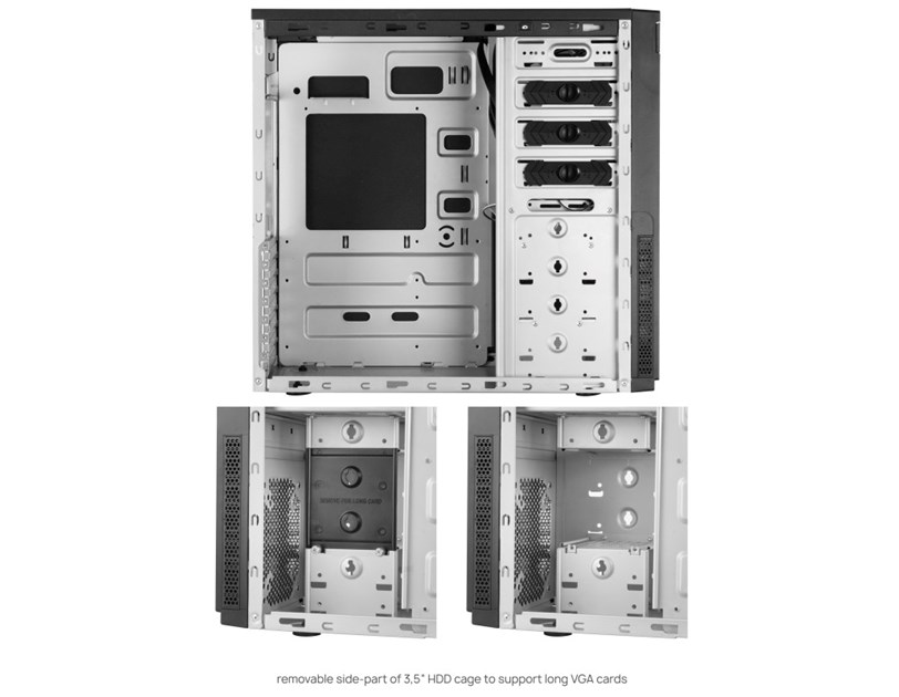 Chieftec Classic Tower ATX kućište bez napajanja, 2×USB3.0/2×USB2.0/1×USB-C, crno (HC-10B-OP)