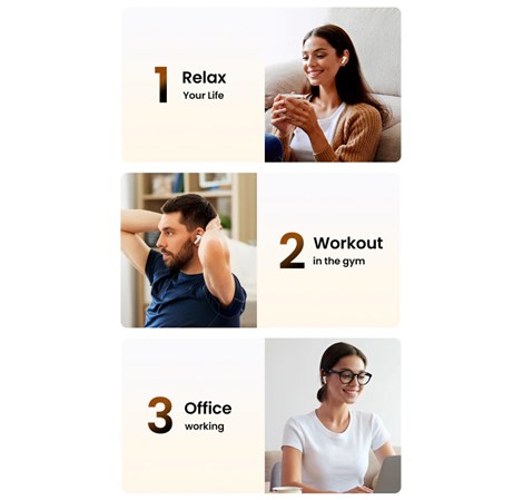 UGREEN slušalice HiTune T6 WS200, bežične, bluetooth, bijele