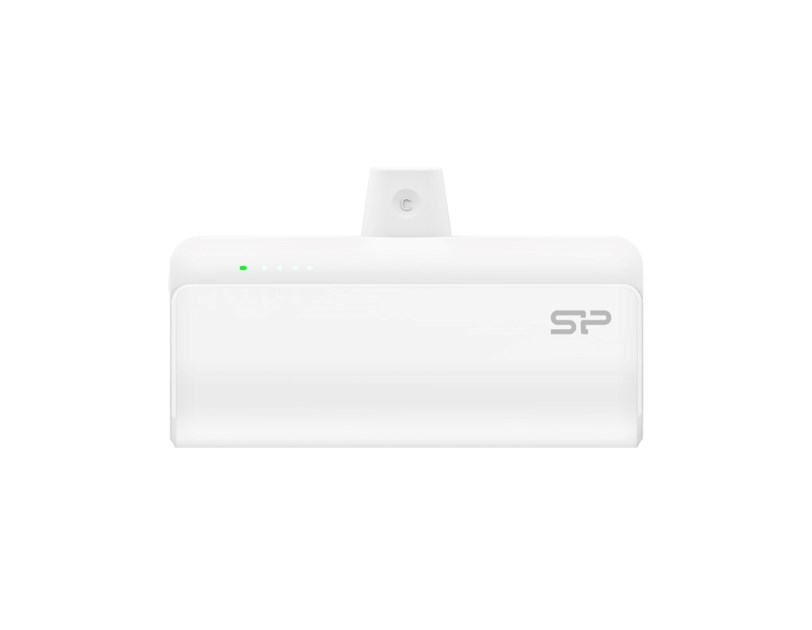 Silicon Power Powerbank QD50, 5000mAh, 20W, integrated Type C connector+Type C port, QC3.0+PD, bijeli