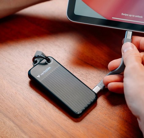 Verbatim Pocket 1TB SSD vanjski disk, USB 3.2 Gen2, Black/Grey