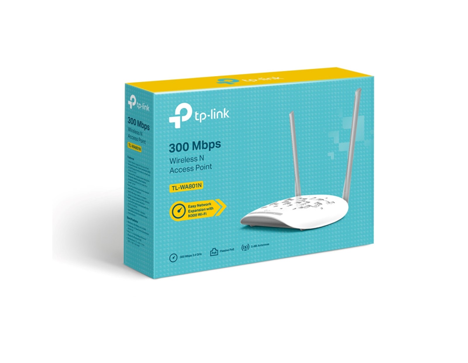 TP-Link bežična pristupna točka (AP) 300Mbps (2.4GHz), 802.11n/g/b, podrška za Pasivni PoE, 1×LAN, AP/Client/Range Extender, Multi-SSID, 2×fiksna antene