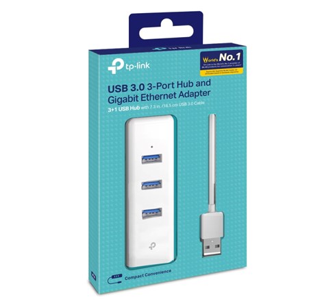 TP-Link USB3.0 na Gigabit mrežni adapter, USB3.0×3 hub
