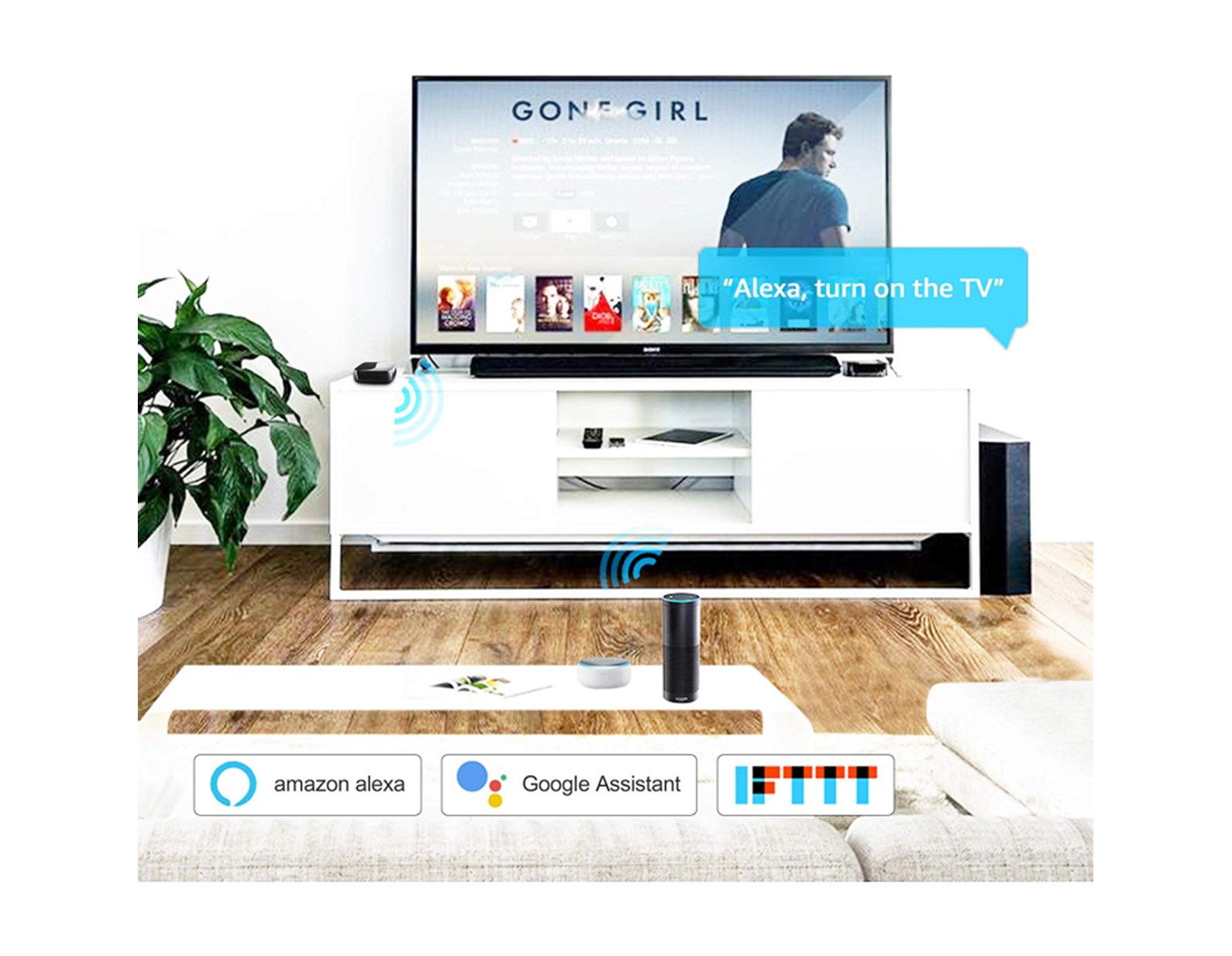 WOOX WiFi Smart univerzalni IR daljinski upravljač, WooxHome app, glasovna kontrola - Alexa & Google Assistant, crni (R4294)