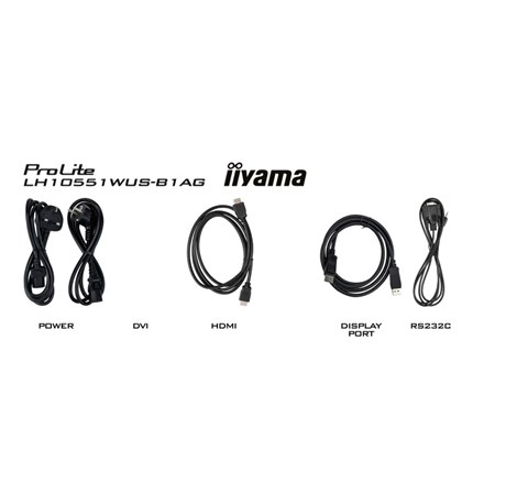 IIYAMA 105" LH10551UWS-B1AG 5K UW (5120x2160) IPS Signage, 60Hz, 21:9, 8ms, 500 cd/m2, 1200:1, HDMI, DP, 4xUSB-A, 1xUSB-C, zvučnici, crni  