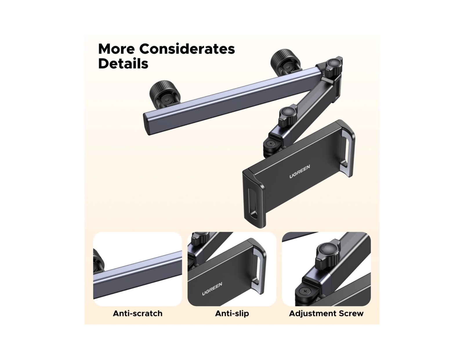 UGREEN držač za smartphone, za auto, crni