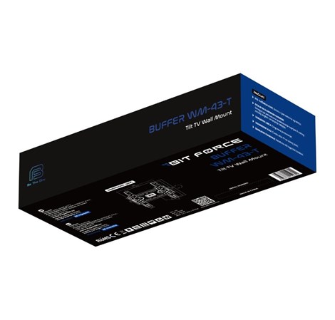 BIT FORCE nagibni zidni nosač za 13“- 43" TV, do 45kg (BUFFER WM-43-T)