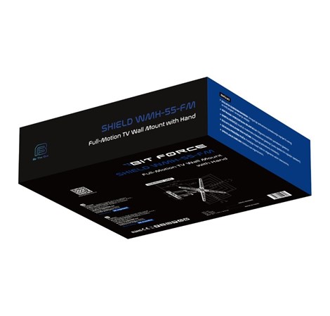 BIT FORCE nagibno-okretni nosač za 13“- 55“ TV s ručkom, do 25kg (SHIELD WMH-55-FM)