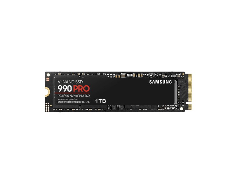 Samsung 990 Pro 1TB NVMe PCIe 4.0 M.2 SSD, R/W: 7450/6900 MB/s, (MZ-V9P1T0BW)
