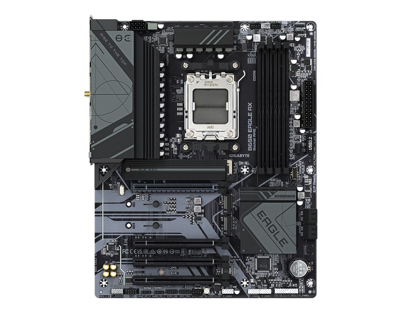 Gigabyte MB B650 EAGLE AX, S.AM5, 4×DDR5/7600(OC), PCIe 4.0, G-LAN, 1×DP/HDMI, USB-C, WiFi, ATX