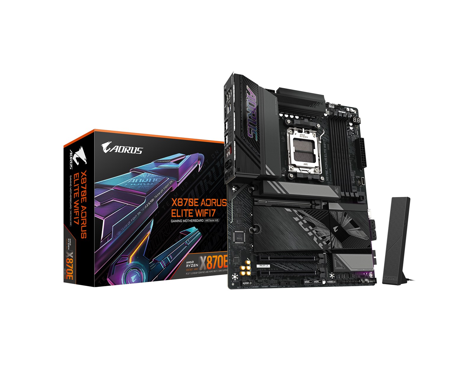 Gigabyte MB X870E AORUS ELITE WIFI7, S.AM5, 4xDDR5/8000(OC), PCIe 5.0, 2.5G-LAN, HDMI, USB4, WiFi, ATX
