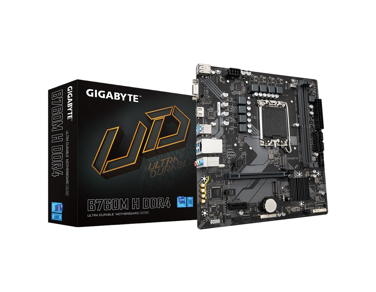 Gigabyte MB B760M H DDR4, S.1700, 2xDDR4/3200, PCIe 4.0, G-LAN, VGA/HDMI, mATX