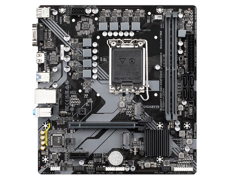 Gigabyte MB B760M H DDR4, S.1700, 2xDDR4/3200, PCIe 4.0, G-LAN, VGA/HDMI, mATX