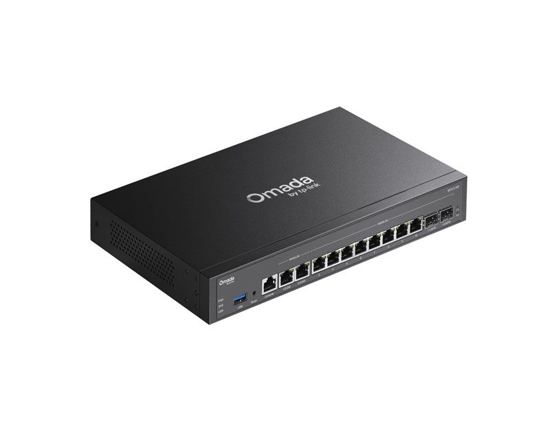 TP-Link Omada Gigabit VPN usmjerivač (Router) 2×2.5G RJ45 WAN (1xWAN/LAN), 2×Gigabit SFP WAN/LAN, 8×Gigabit RJ45 WAN/LAN, 1×USB 3.0