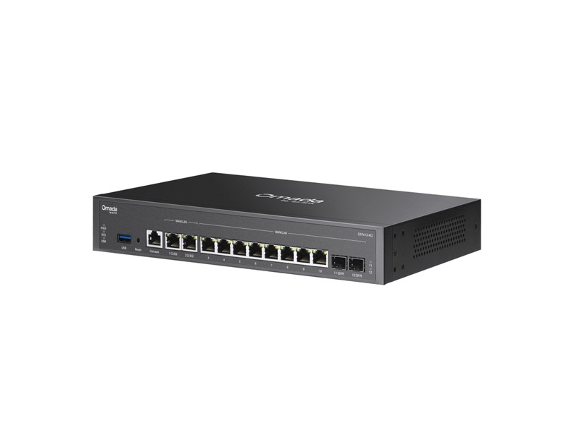 TP-Link Omada Gigabit VPN usmjerivač (Router) 2×2.5G RJ45 WAN (1xWAN/LAN), 2×Gigabit SFP WAN/LAN, 8×Gigabit RJ45 WAN/LAN, 1×USB 3.0