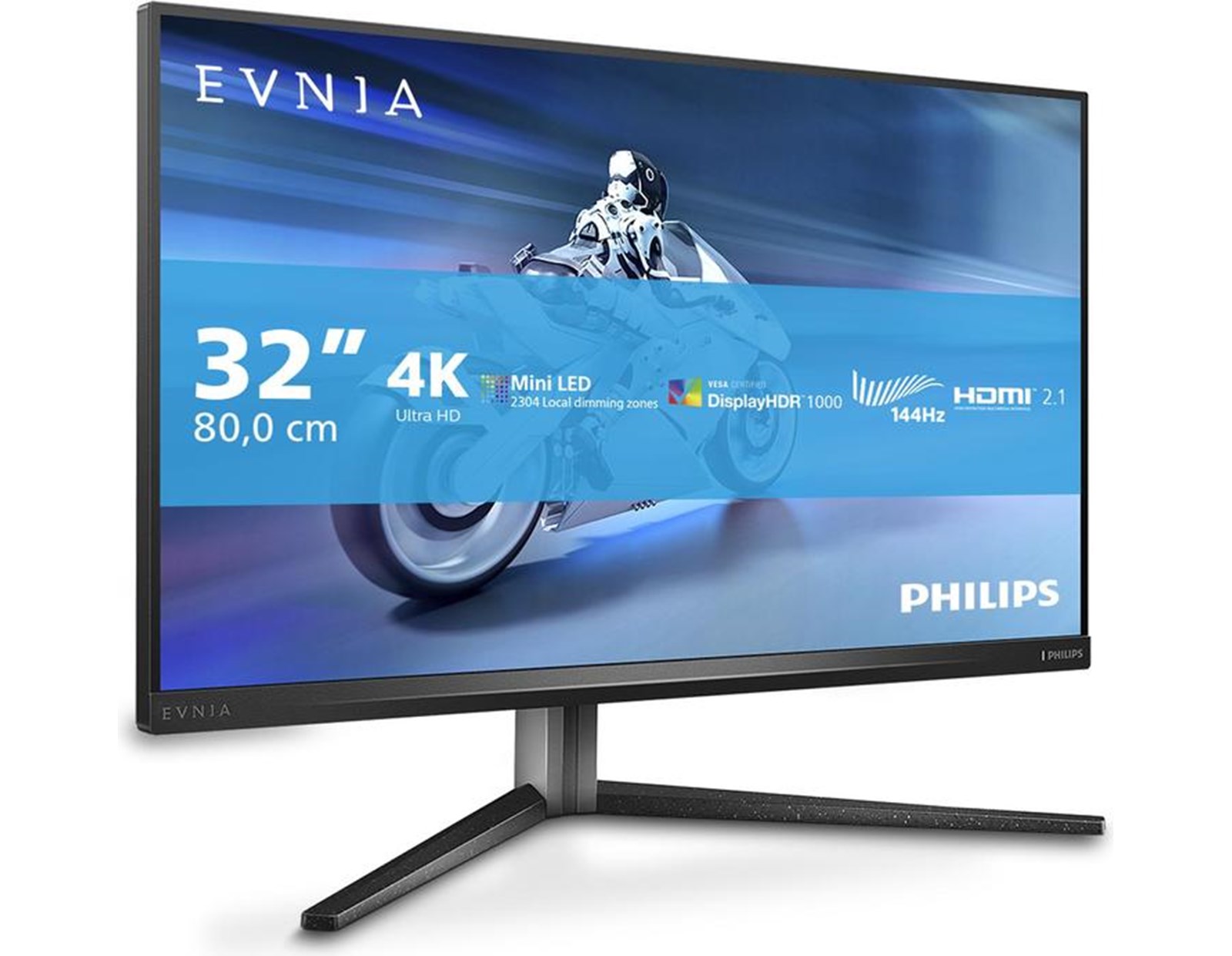 Philips 32" 32M2N6800M/00 4K UHD (3840x2160) IPS Mini LED 16:9, Pivot,1250 nits, 144 Hz, 1000:1, 1 ms, HDMIx2, DP, USB-Ax3, USB-B, HDR1000