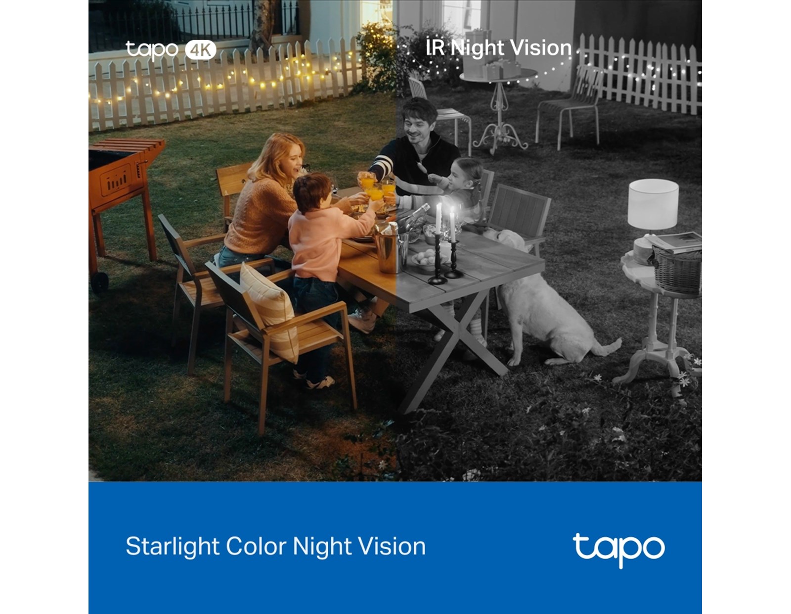 TP-Link Tapo C660 kamera + Tapo A201 Solar panel 4K 8MP(3840×2160 px), F1.6, Full-Color Night Vision, microSD, 2×Spotlights, dvosmjerni audio, detekcija pokreta, vodootporna IP65, Wi-Fi, Tapo app