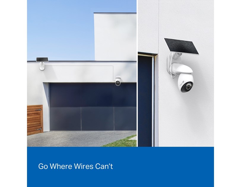 TP-Link Tapo C660 kamera + Tapo A201 Solar panel 4K 8MP(3840×2160 px), F1.6, Full-Color Night Vision, microSD, 2×Spotlights, dvosmjerni audio, detekcija pokreta, vodootporna IP65, Wi-Fi, Tapo app