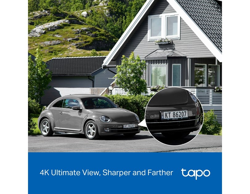 TP-Link Tapo C660 kamera + Tapo A201 Solar panel 4K 8MP(3840×2160 px), F1.6, Full-Color Night Vision, microSD, 2×Spotlights, dvosmjerni audio, detekcija pokreta, vodootporna IP65, Wi-Fi, Tapo app