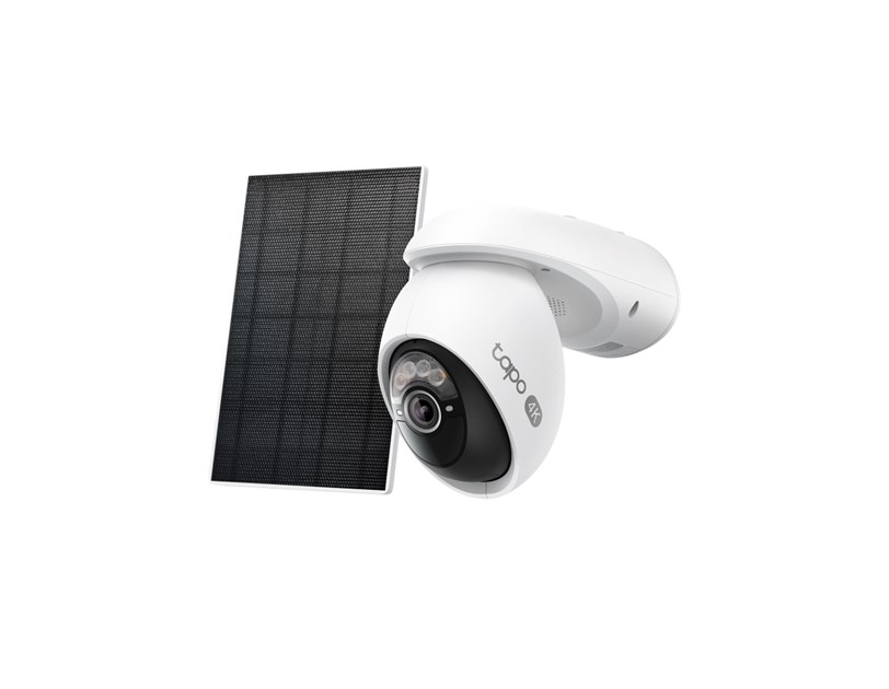 TP-Link Tapo C660 kamera + Tapo A201 Solar panel 4K 8MP(3840×2160 px), F1.6, Full-Color Night Vision, microSD, 2×Spotlights, dvosmjerni audio, detekcija pokreta, vodootporna IP65, Wi-Fi, Tapo app