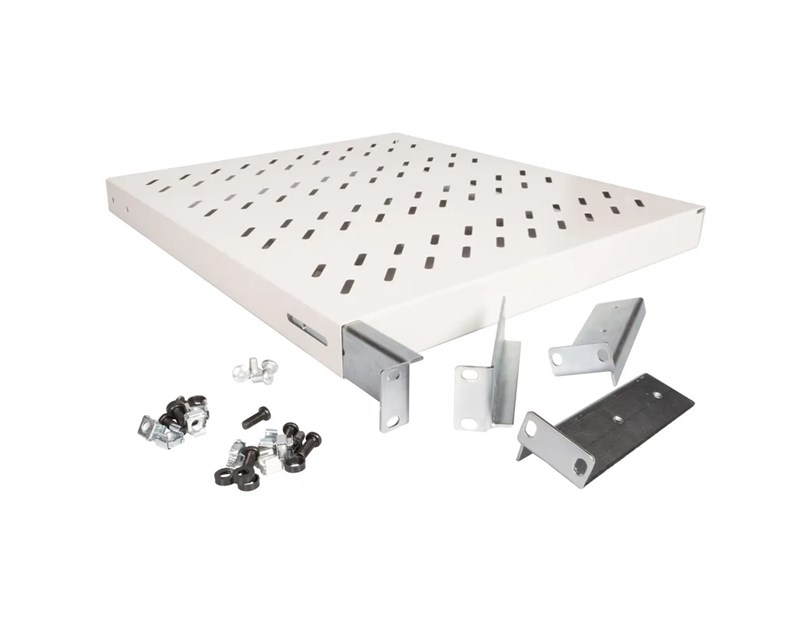 Roline 19" 1U fiksna polica, D=500mm, nosivost 50kg, siva