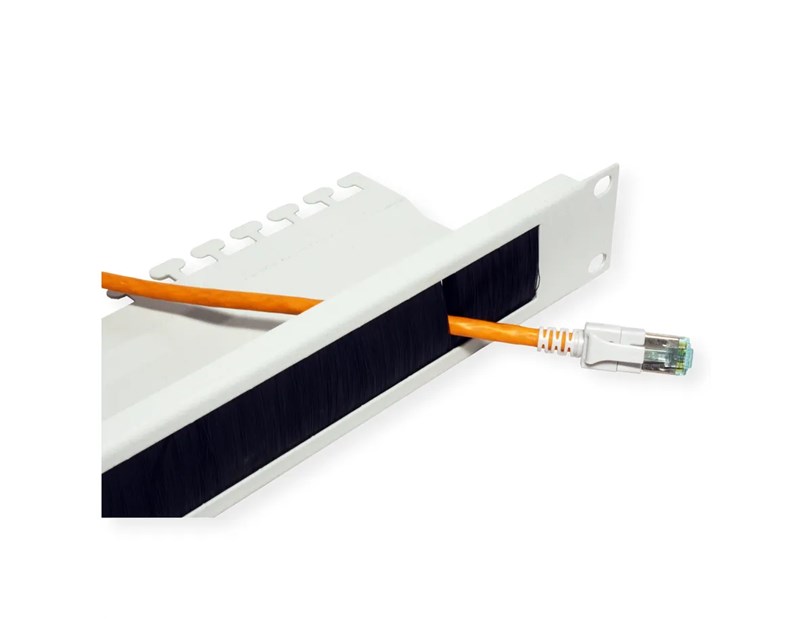 Roline 19" 1U ulazni panel za kablove, brush strip. sivi