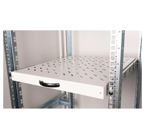 Roline 19" 1U izvlaćiva polica, D=550mm, nosivost 25kg, siva