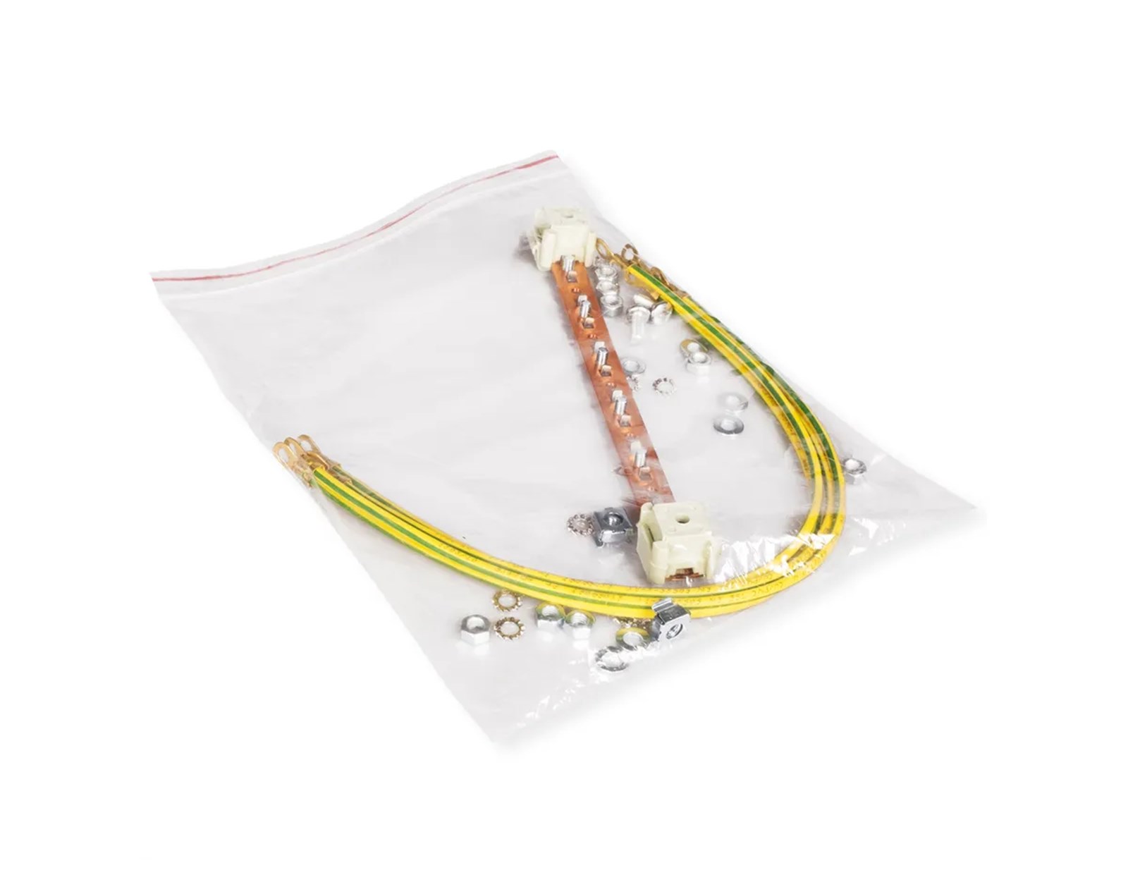 Roline 19" šina za izjednačavanje potencijala, 220mm + kabel za uzemljenje