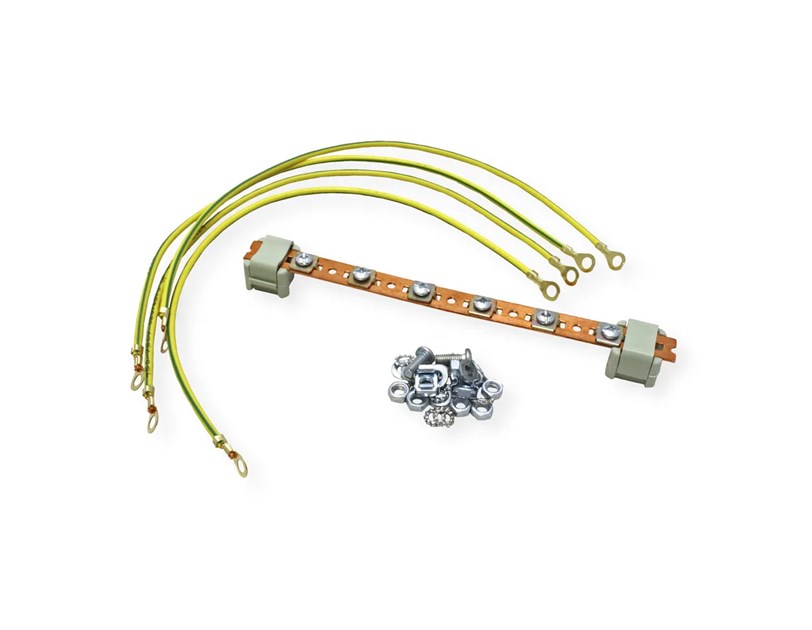 Roline 19" šina za izjednačavanje potencijala, 220mm + kabel za uzemljenje