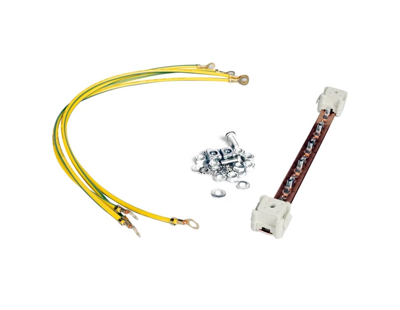Roline 19" šina za izjednačavanje potencijala, 220mm + kabel za uzemljenje