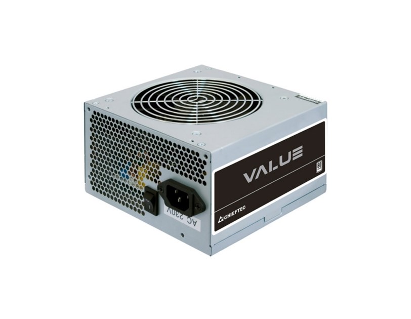 Chieftec 500W, ATX 2.3, 80+, aktivan PFC, 1×PCIe, 3×SATA, 20+4-pina, 120mm ventilator, bulk, bez kabla