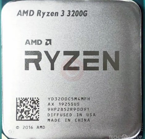 AMD Ryzen 3 3200G (3.6/4.0 GHz) Socket AM4, 6MB cache, 65W, Radeon Vega Graphics, tray