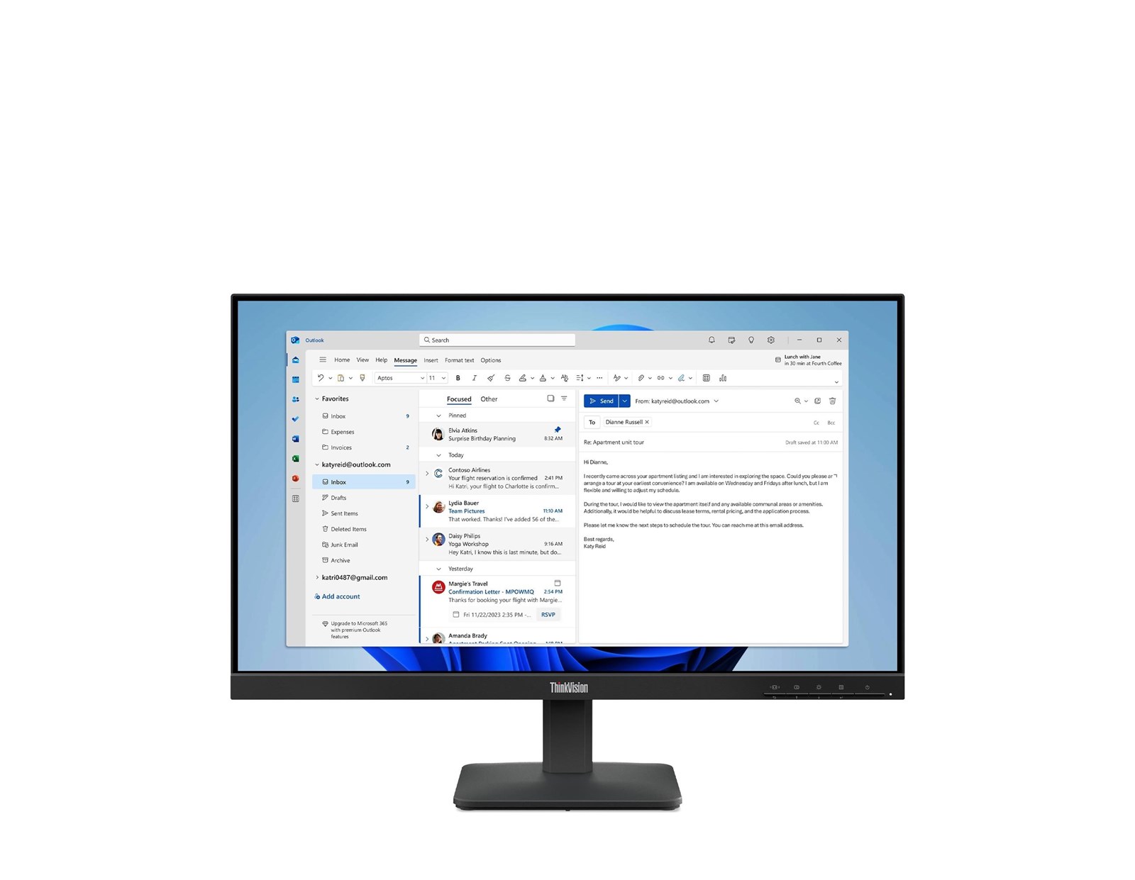 Lenovo 23.8" ThinkVision S24-4e FHD (1920×1080) IPS, 100Hz, 16:9, 4ms, 250cd/m2, 1300:1, VGA/HDMI, crni (64B5KAT1EU)