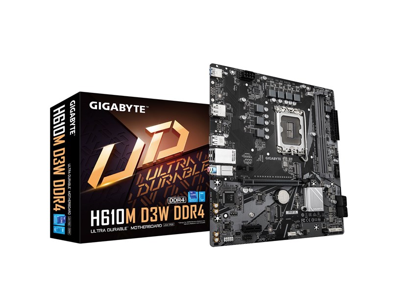 Gigabyte MB H610M D3W, S.1700, 2xDDR5/5600, PCIe 4.0, G-LAN, DP/HDMI, mATX