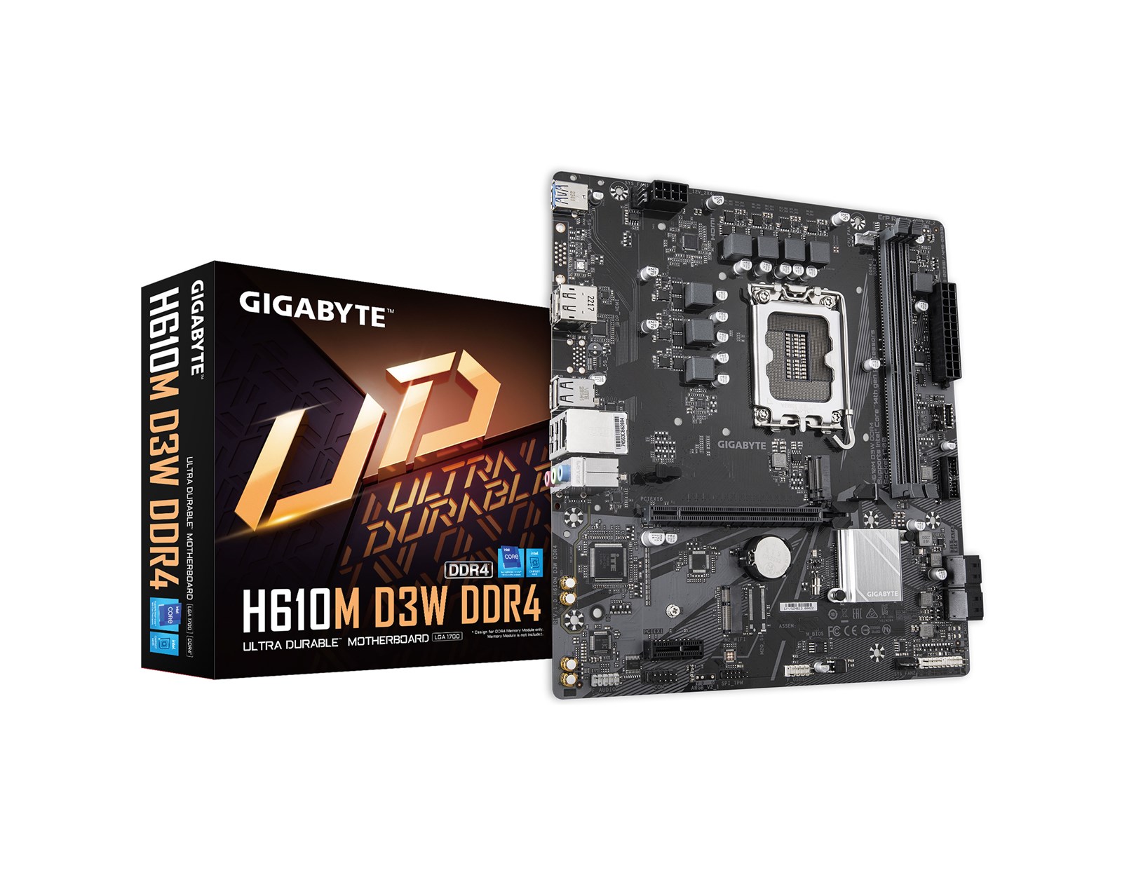 Gigabyte MB H610M D3W, S.1700, 2xDDR5/5600, PCIe 4.0, G-LAN, DP/HDMI, mATX