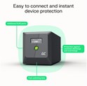 Green Cell UPS (UPSLM360) 650VA/360W, Modified sine wave, Line Interactive AVR, LCD