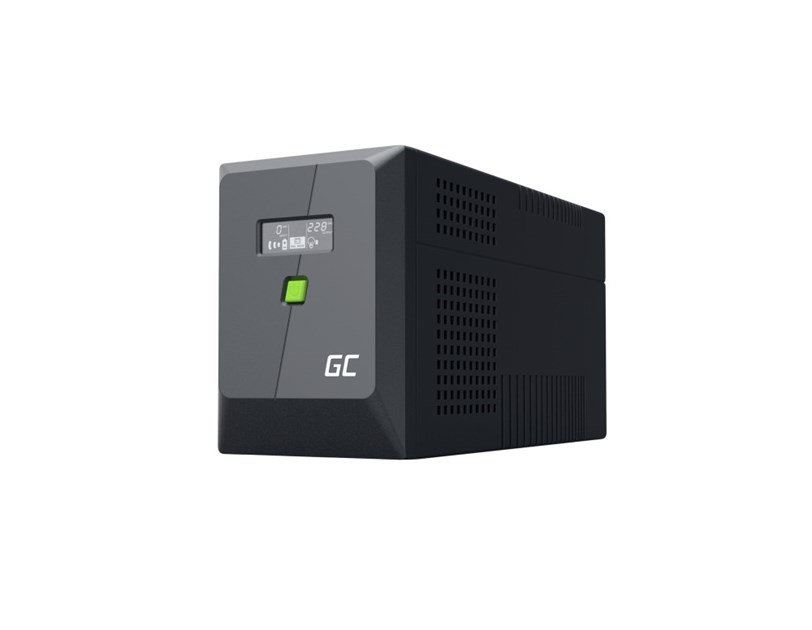 Green Cell UPS (UPSLM1200) 2000VA/1200W, Modified sine wave, Line Interactive AVR, LCD