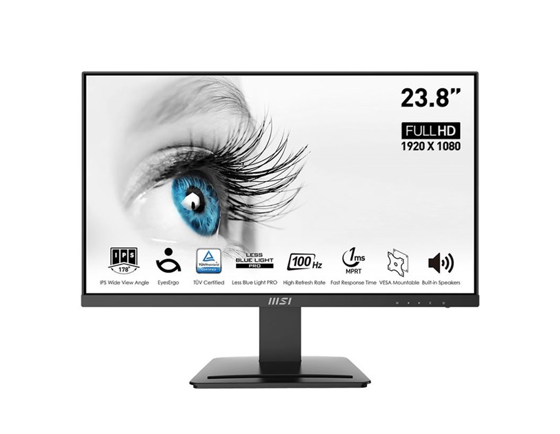 MSI 24" MP243X PRO FHD(1920x1080) IPS, 100Hz, 300 cd/m2, 1000:1, 4 ms, HDMI, DP, tilt, zvučnici