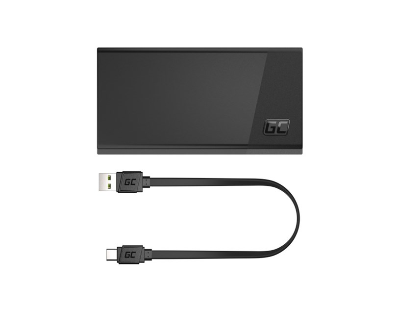 Green Cell GC PowerPlay 20S powerbank 20000mAh 22.5W PD USB-C, 3x USB-C, USB-A, Fast Charging, crni