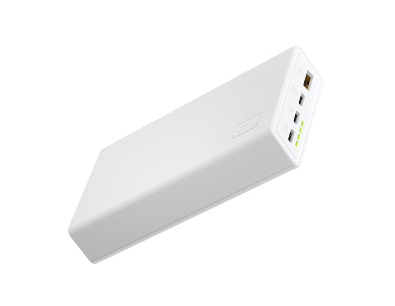 Green Cell GC PowerPlay 20S powerbank 20000mAh 22.5W PD USB C, 3x USB-C, USB-A, Fast Charging, bijeli