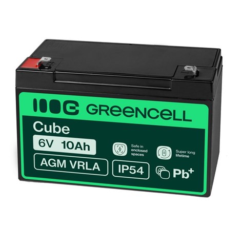 Green Cell (AGM16) baterija AGM 6V/10Ah, Faston 187 (F1)