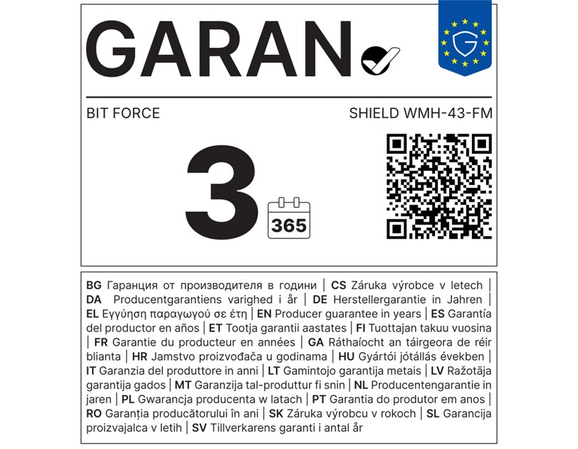 BIT FORCE nagibno-okretni nosač za 13“- 43“ TV s ručkom, do 20kg (SHIELD WMH-43-FM)