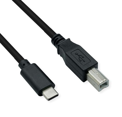 Roline USB2.0 Kabel TIP C, C - B, M/M, 3m, crni