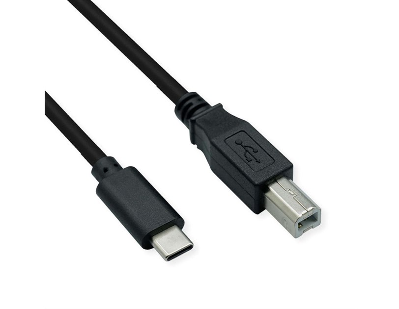 Roline USB2.0 Kabel TIP C, C - B, M/M, 3m, crni