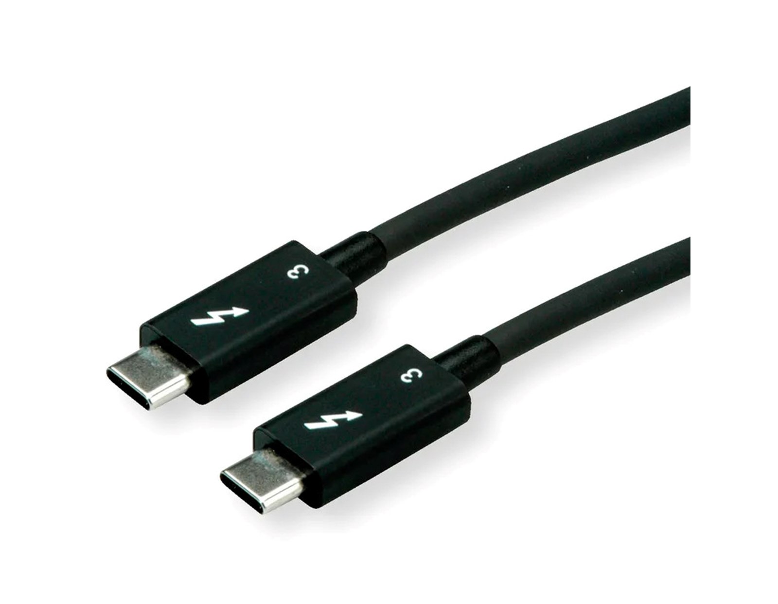Roline Thunderbolt 3 kabel, 40GBit/s, 5A, M/M, 1.0m, crni