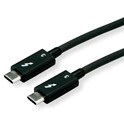 Roline Thunderbolt 3 kabel, 40GBit/s, 5A, M/M, 1.0m, crni
