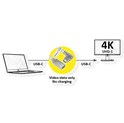 Roline USB-C produžni kabel (DP Alt Mode) C-C, M- kutni/F, 2m 