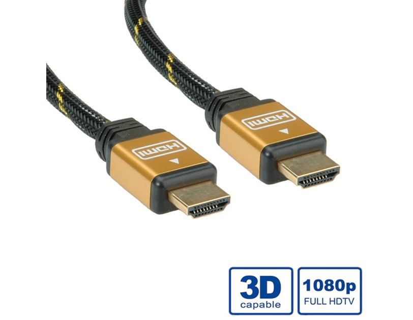 Roline GOLD HDMI kabel sa mrežom, M/M, 5.0m 
