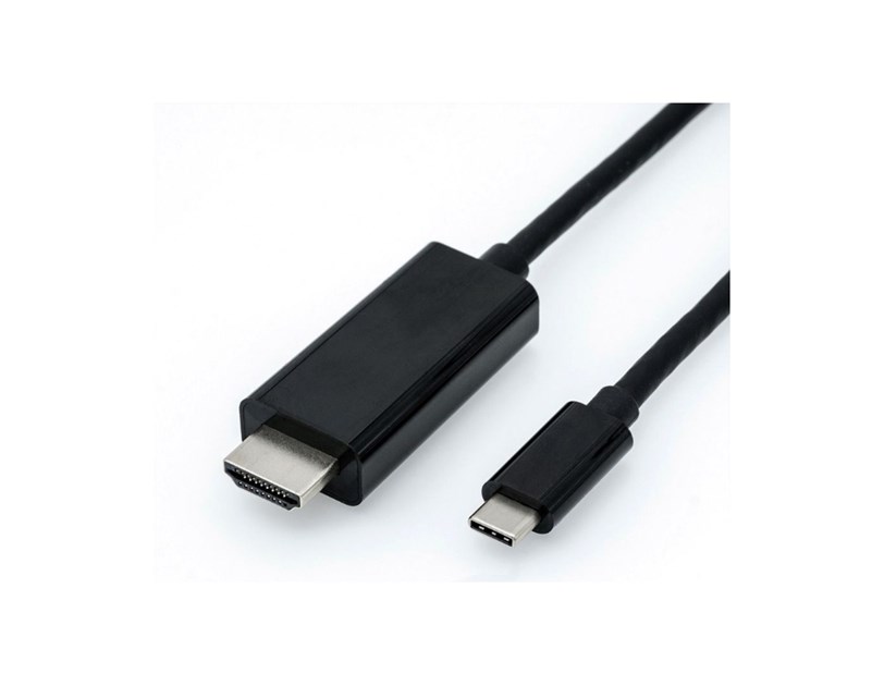 Roline USB-C - HDMI kabel, M/M, 1.0m, crni