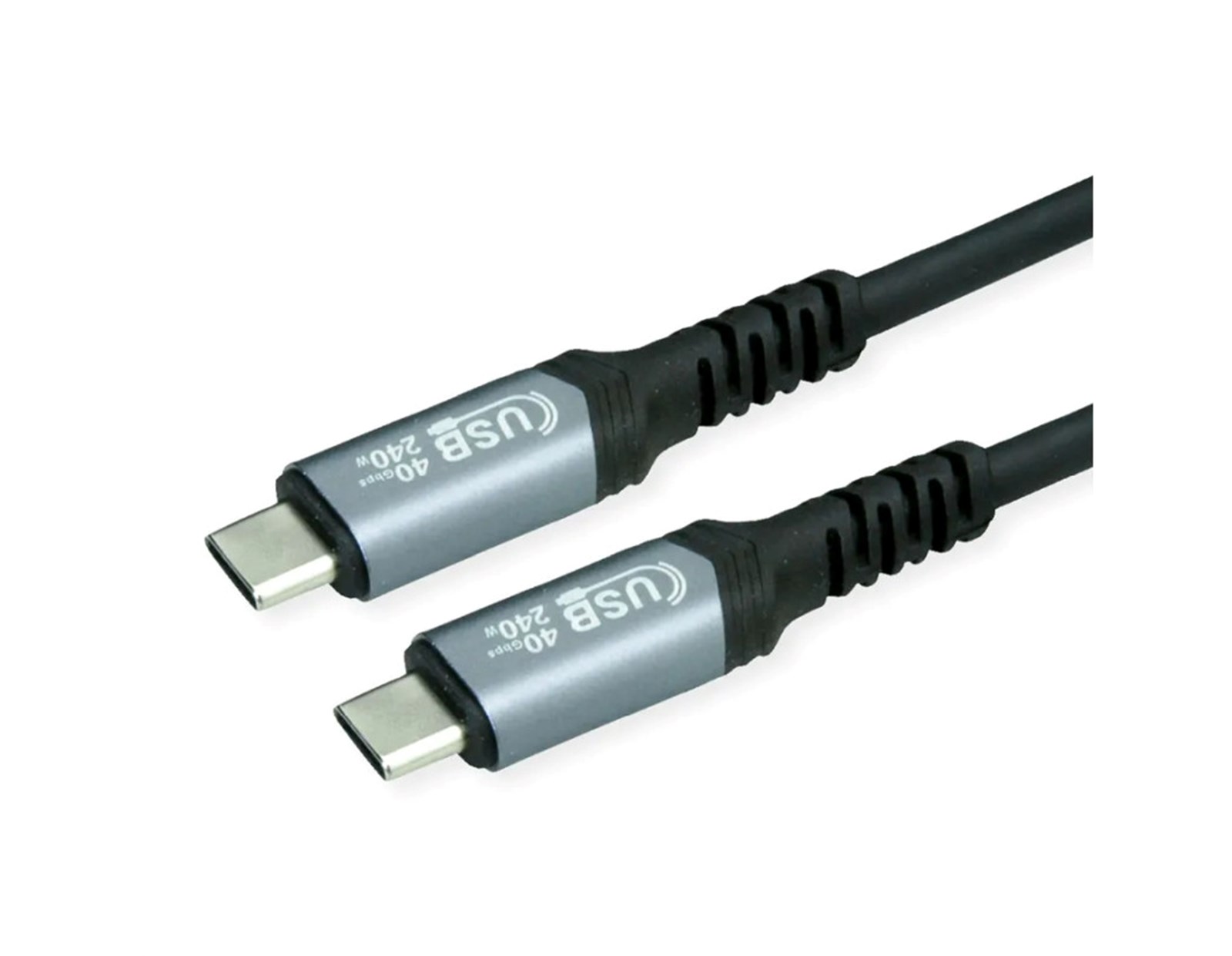 Roline VALUE Cable USB4 Gen2x2, with Emark, C–C, M/M, 240W, crni, 2.0 m